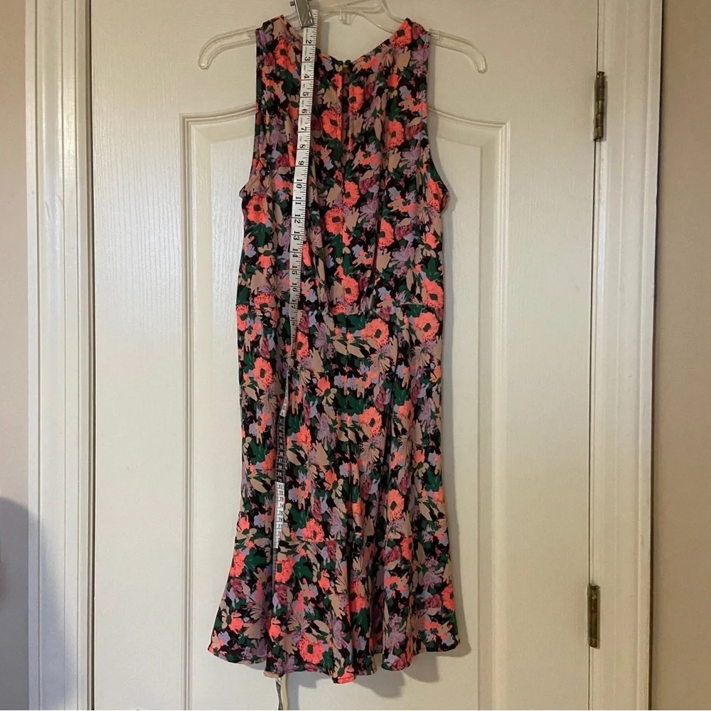 J. Crew Mercantile Black and Orange Sleeveless Midi Sundress